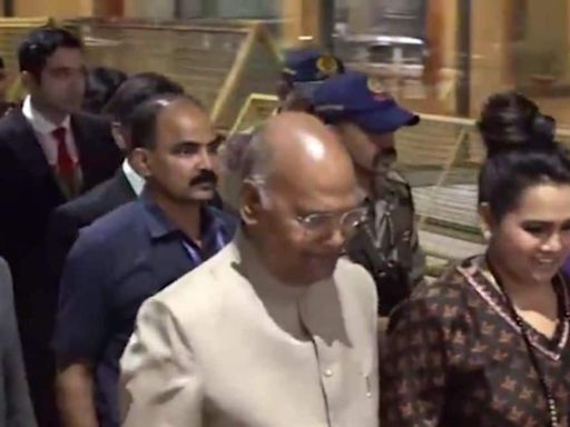 WATCH: Former President Ram Nath Kovind arrives in Mumbai to attend Anant Ambani-Radhika Merchant's wedding