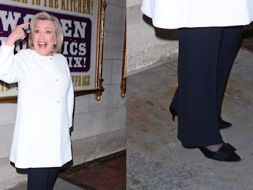 Hillary Clinton Rewears Bow-Embellished Shoes for ‘Suffs’ Opening Night