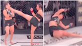 Footage of MMA star's Kendra McIntyre insane knockout goes viral