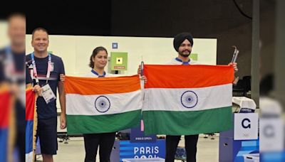 Manu Bhaker Claims Historic 2nd Olympic Medal; Wins 10m Air Pistol Mixed Team Bronze With Sarabjot Singh | Olympics News