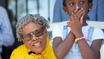 ‘Grandmother of Juneteenth’ handed keys to new Texas home 85 years after racist mob burned it down