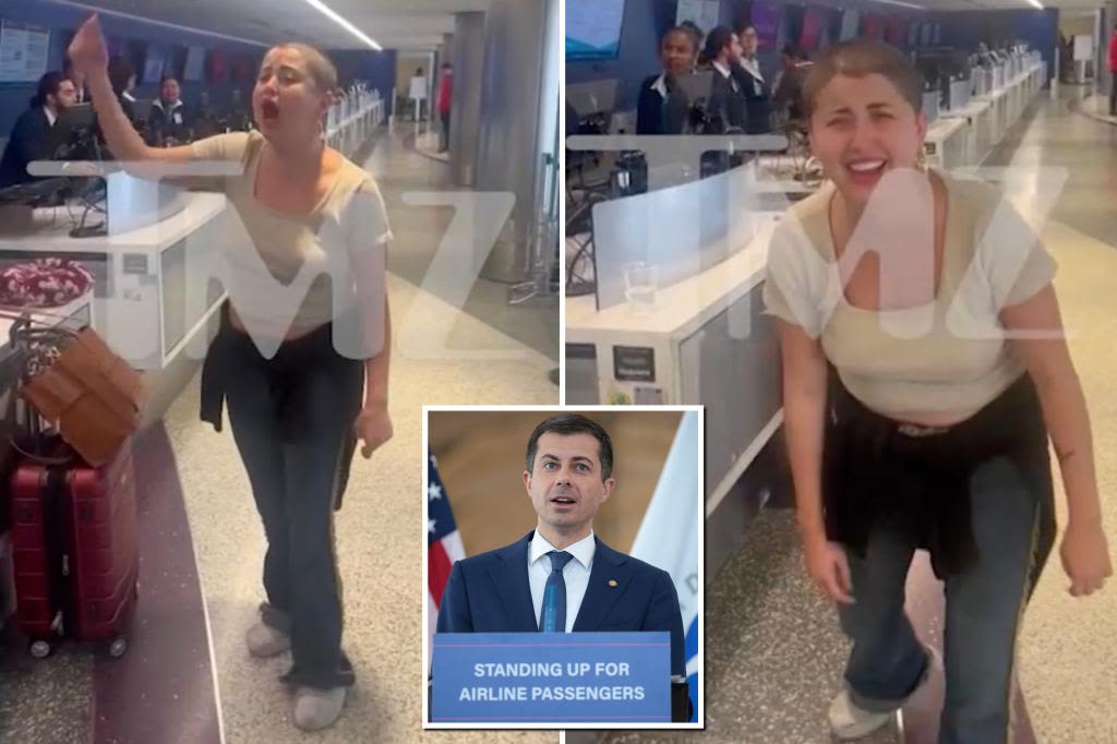 LAX traveler rips Delta, ‘useless’ Pete Buttigieg in wild caught-on-camera tirade — before realizing she’s in wrong terminal