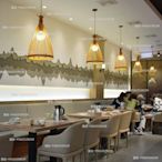日式餐廳竹編吊燈茶室禪意創意個性簡約民宿飯店客廳餐廳三頭吊燈~正品 促銷