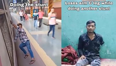 Central Railway identifies the person performing Dangerous Stunts, who lost an Arm and a Leg in an another Stunt Attempt