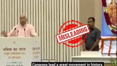 Fact Check: Old Video Of RSS Chief Mohan Bhagwat Praising Congress Shared As Recent