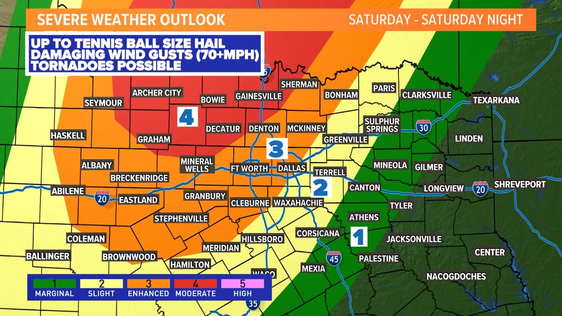 DFW weather: Timeline of more possible severe thunderstorms this weekend