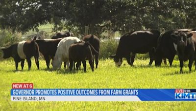 Gov. Tim Walz stops by Pine Island Farm to highlight the benefits of Beginning Farmer programs