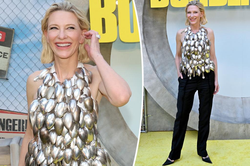 Cate Blanchett wears a shirt made of 102 spoons to ‘Borderlands’ screening: ‘She ATE’