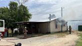 Multiple crews battle house fire in Tye