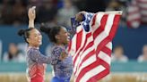 Basketball and Biles: US hoops team watches Simone win yet another gold medal