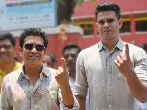 Sachin Tendulkar and His Son Arjun Tendulkar Cast Votes in 5th Phase of 2024 Lok Sabha Elections - News18