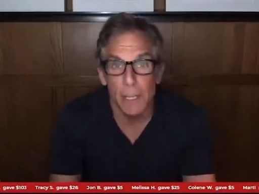 Ben Stiller makes bizarre joke about white Jewish men at Kamala funder