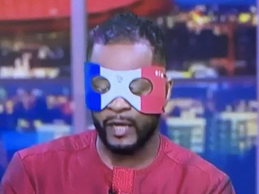 Who wore it better? Patrice Evra spotted wearing a 'Mbappe mask'