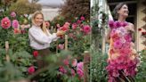 Mom Designs Stunning Dress Made of 210 Fresh Flowers Combining Her Love of Art and Gardening