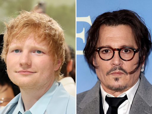Ed Sheeran under fire for posing with Johnny Depp in backstage photo