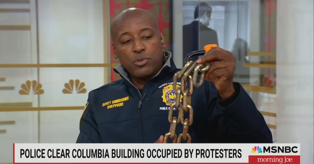 ...Commissioner Brings Chains Used By Columbia ‘Agitators’ Into Morning Joe Studio, Claims It’s ‘Not What Students Bring to ...