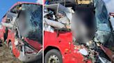 Photos show damaged bus as police probe crash that killed three