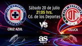 Cruz Azul vs Toluca en vivo: Liga MX, Apertura 2024 hoy en directo