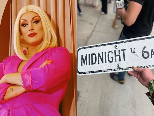 Drag Queen and L.A. Public Officials Help Take Down Signs That Were Relics of City’s Anti-LGBTQ+ History