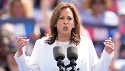 How Harris's 'Not going back' message seeks to counter Trump's 'Make America great again' slogan