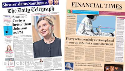 Newspaper headlines: 'Flurry of bets' and 'Corbyn better than Johnson'