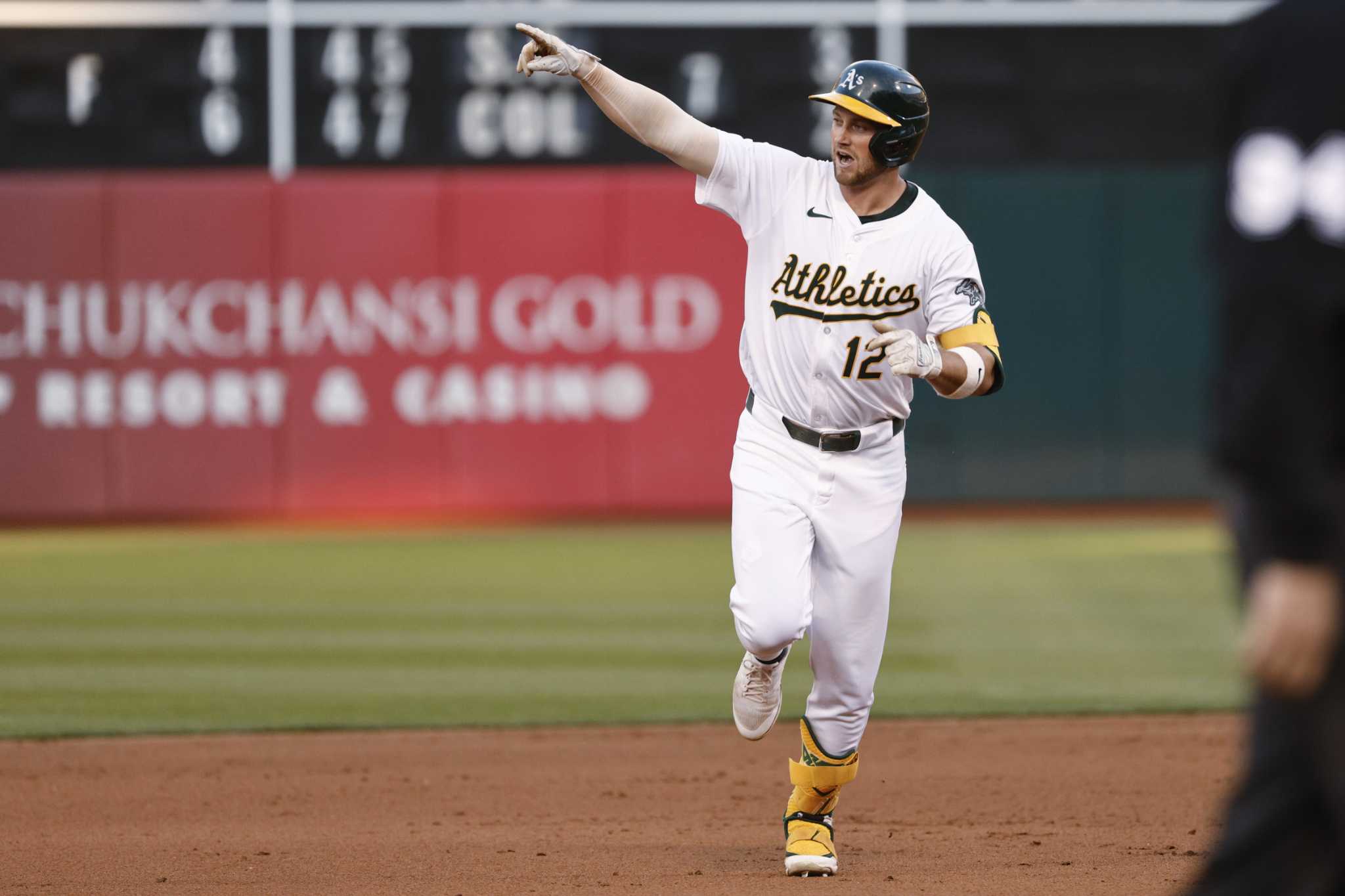 Schuemann homers, drives in 4 and Athletics beat Angels 13-3
