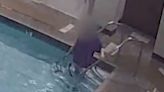 Woman thrashes in pool and floats lifeless for 20 minutes as swimmers ignore her