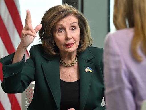 Nancy Pelosi dismisses Johnson and Truss’s claims world was ‘safer’ under Trump