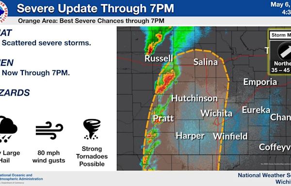 Live blog: Wichita under tornado watch until 11 p.m. as severe weather threat moves closer