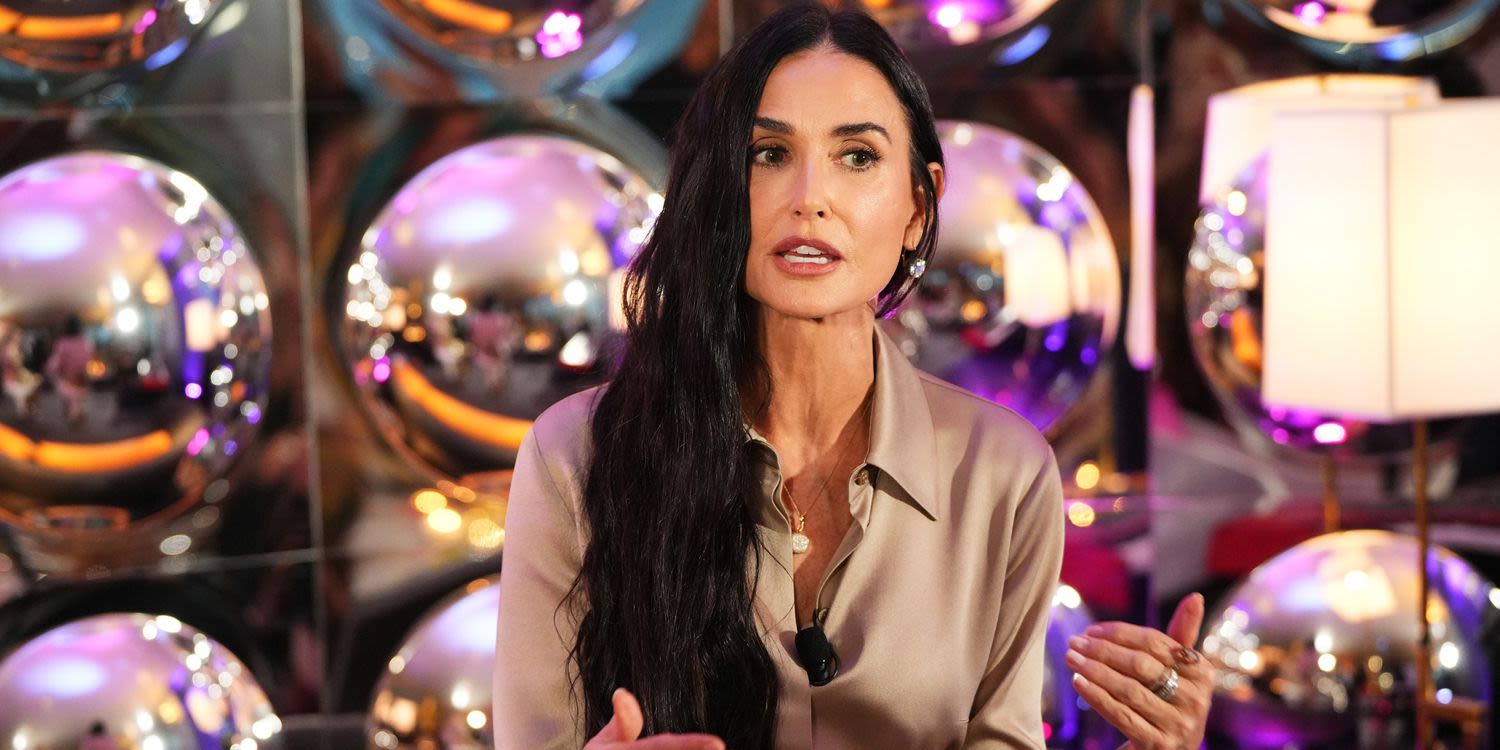 Demi Moore's Champagne-Colored Blouse and Sequin Skirt Makes Me Want to Sip Bubbly in France