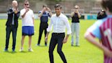 Sunak shows off his football skills with young players on campaign trail