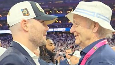 Bill Murray Embraces His Son After UConn Wins Back-to-Back NCAA Basketball Championships