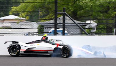 Siegel choca, mientras que Penske y McLaren vuelan en la última práctica rumbo a Indy 500