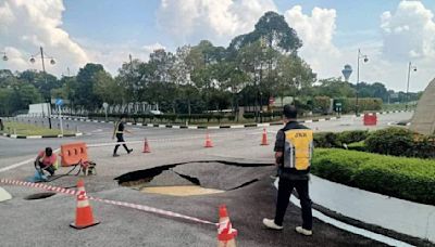 上個月才驚傳「天坑吃人」今大馬又見1公尺深洞 當局急封鎖現場