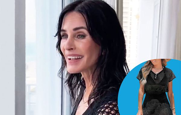 Courteney Cox Referenced a Hilarious Friends Moment While Wearing a Crochet Cover-Up — Shop Lookalikes from $20