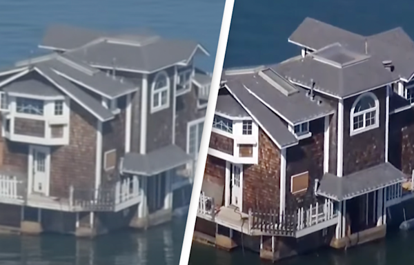 Mystery surrounding why there was a full-sized two-story house floating in San Francisco Bay