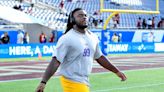 LSU’s Jordan Jefferson reacts to being drafted by Jacksonville