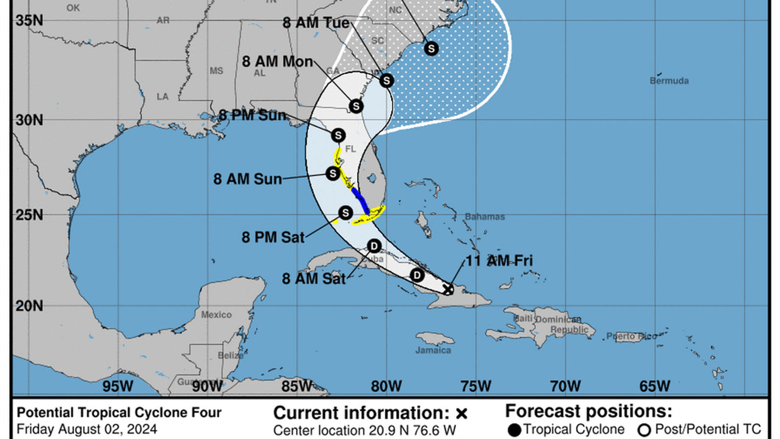 Tropical Storm Debby forecast to rapidly intensify into hurricane before Florida landfall