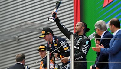 'Good to be back,' says Hamilton after podium return