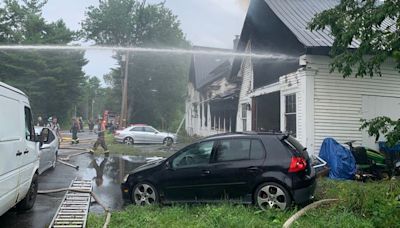 House fire in Hartford closes Route 219, old farmhouse engulfed in flames