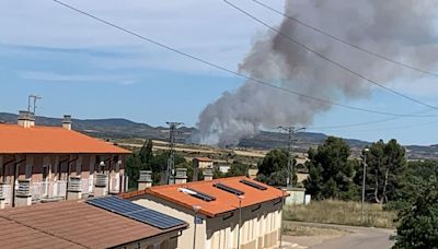 Incendio en Biota en el Corral de la Mallada