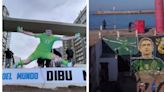 Video: gigantografía y mural para el Dibu Martínez en Mar del Plata