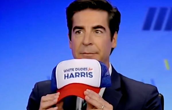 White Dudes for Harris says it ‘broke’ Fox News after awkward segment where Jesse Watters tries to force co-host to wear merch