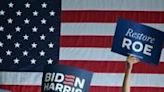 Supporters of US President Joe Biden cheer as they await his speech about reproductive freedom at Hillsborough Community College-Dale Mabry Campus in Tampa...