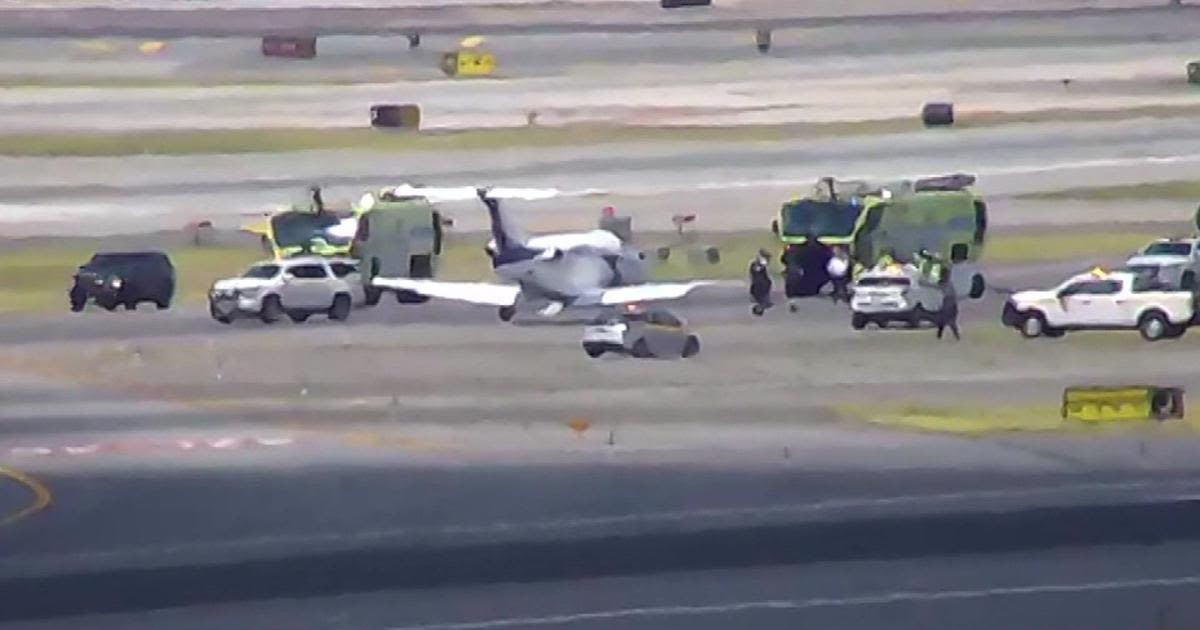 Small plane goes off runway at Newark Airport, flights delayed, FAA says