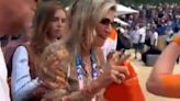 Sweet moment Queen Maxima consoles Olympian who didn't win a medal