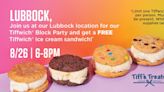 Lubbock's Tiff's Treats to give away free ice cream sandwiches during block party
