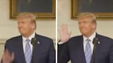 Trump's awkward Jan. 7 video outtakes reveal his behavior behind the scenes as he argued with Ivanka, slammed the podium, and fumbled over his words