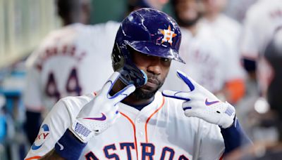 Yusei Kikuchi, Yordan Alvarez lead Astros past Angels 5-3 for Houston's 5,000th victory