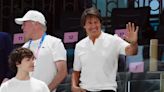 Tom Cruise and Ariana Grande watch Simone Biles compete at Paris Olympics